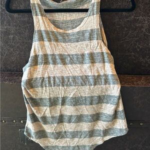 Twenty Gray and Cream Striped Tank Top